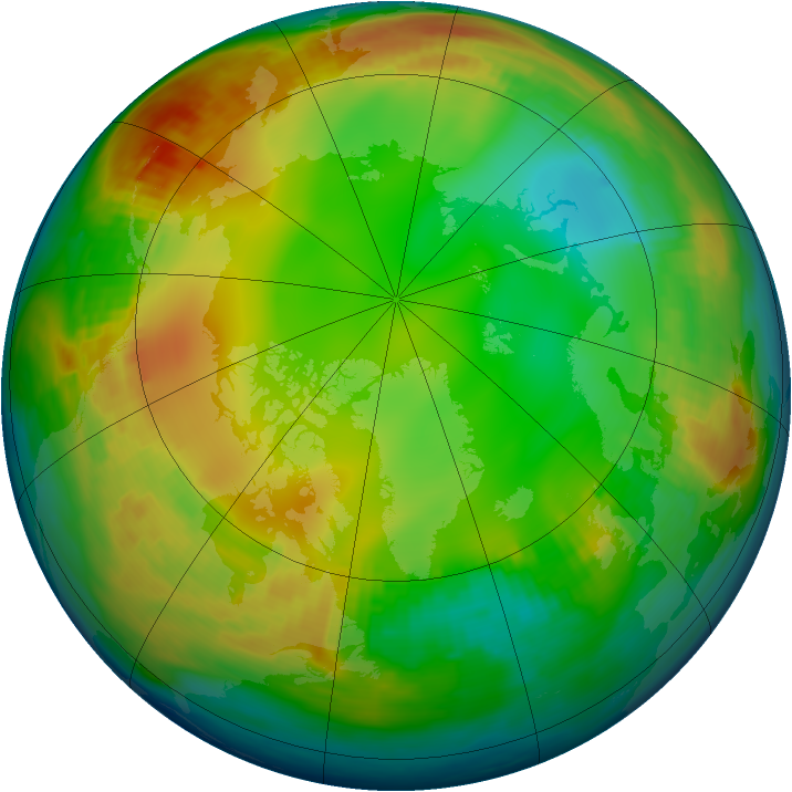 Arctic ozone map for 04 January 1980
